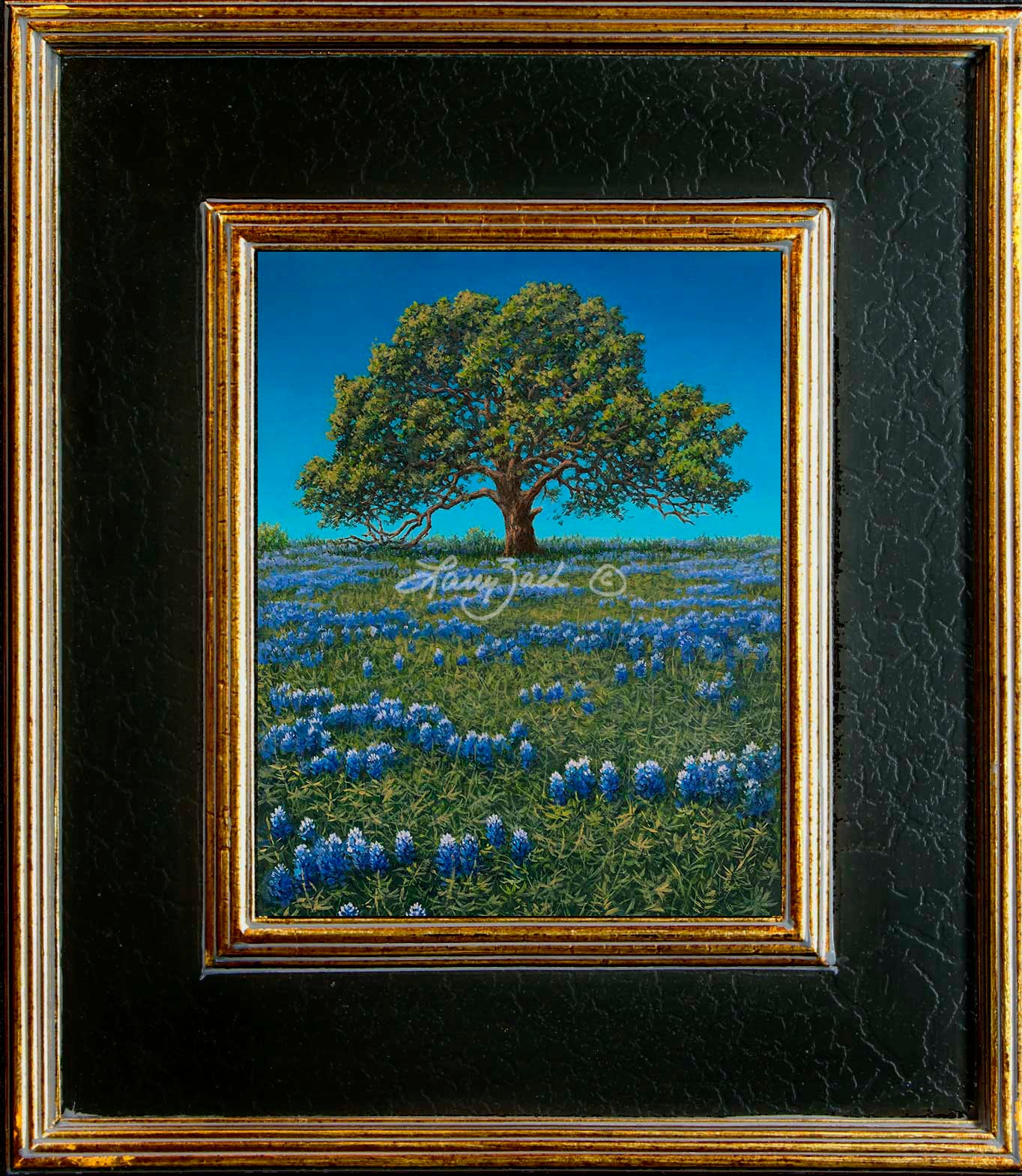 Black Crackle Gold Frame