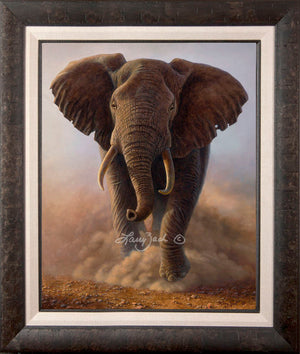Limited Edition Master Canvas, Framing A1 -and- Classic Canvas, Framing S (charcoal burled wood)