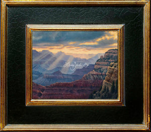 Gold frame with black crackle