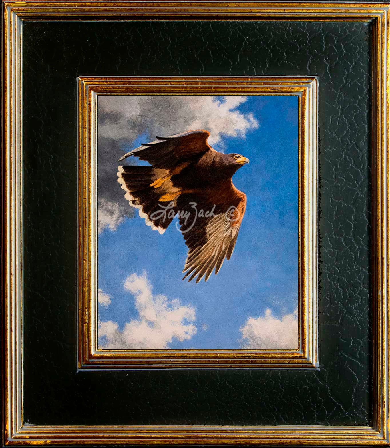 Black Crackle Gold Frame