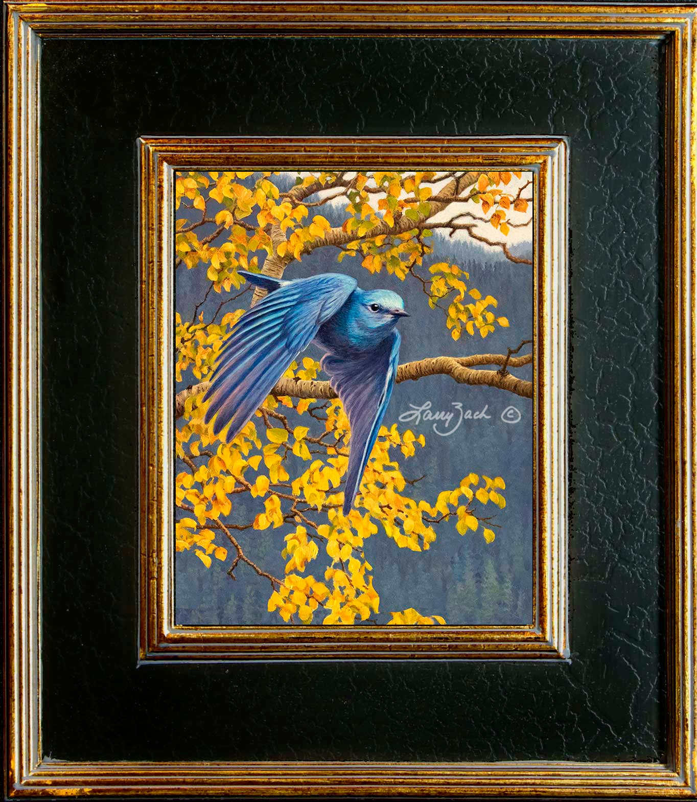 Black Crackle Gold Frame