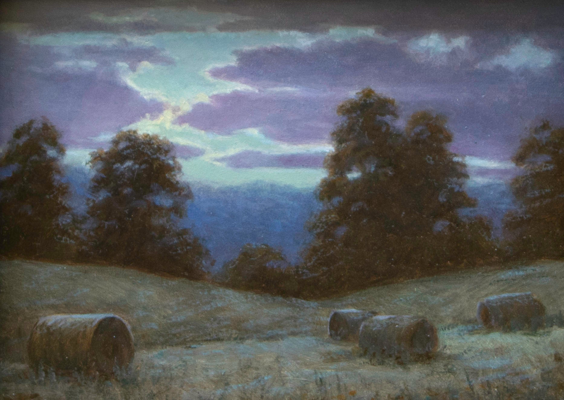 Unframed Round Bale Nocturne